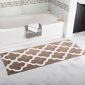 Hastings Home Hastings Home 100 Percent Cotton Trellis Bathroom Mat - 24x60 inches - Taupe 113926MGV
